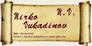 Mirko Vukadinov vizit kartica